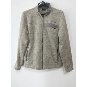 Marmot men’s full zip fleece jacket in neutral gray sz L gorpcore outdoorcore